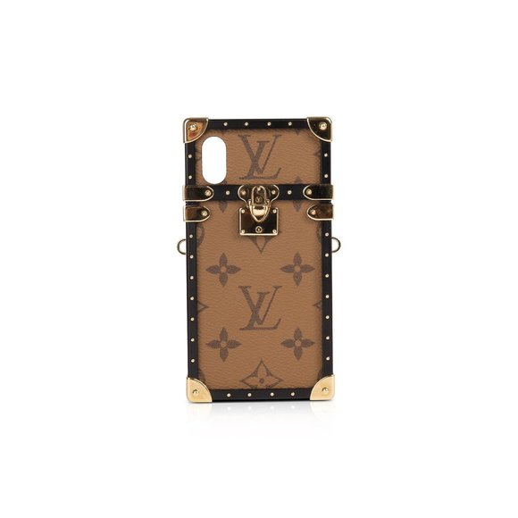 LOUIS VUITTON 2018 Monogram Reverse Eye Trunk w/ Strap iPhone X - Picture 3 of 7